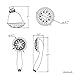LORDEAR Modern Hign Flow 3-Way Diverter 5 Function Chrome Finish Shower Heads Handheld Combo, Hand Held Shower Heads with Shower Hose, 4.2