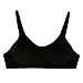 Wofee Puberty Growing Young Girls Soft Touch Cotton Training Bra with Two Hooks Pack of 3 Black+Grey+White Size 38