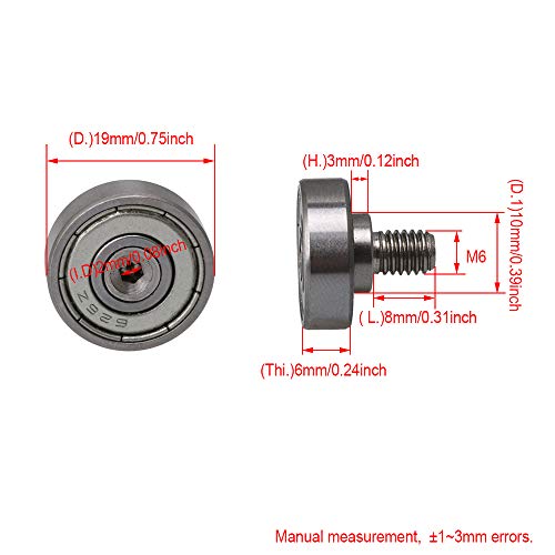 image for CNBTR M6x19mm Outer Diameter C3 Universal Waterproof Idler Bearing Pul