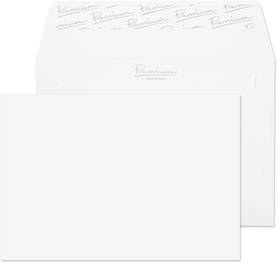 Blake Business C6 114 x 162 mm 120 gsm Peel & Seal Wallet Envelopes (91880) Diamond White Laid - Pack of 500