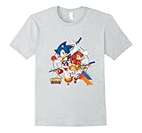Mens Official Sonic Mania T-Shirt - Sonic, Tails, & Knuckles XL Heather Grey
