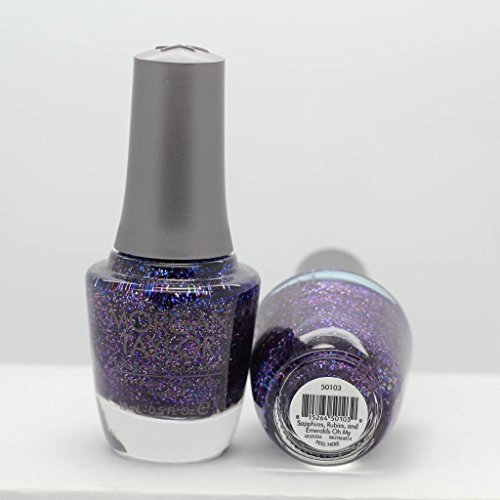 Morgan Taylor Glitter Nail Polish Lacquer Sapphires, Rubies, and Emeralds Oh My 50103