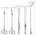 UEETEK Aquarium Tools Kit 5 in 1 Stainless Steel Fish Tank Aquatic Plant Tweezers Scissor Spatula Sets