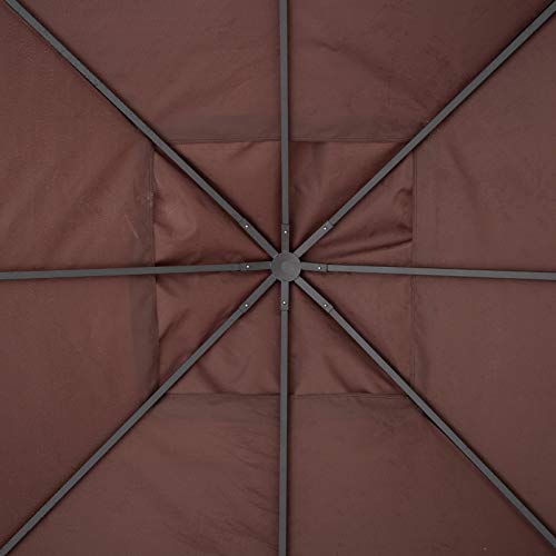 Outsunny Pavillondach, Ersatzdach für Pavillon, Pavillonabdeckung, Sonnenschutz Polyester, Kaffee, 2,98 x 2,95 m – Bild 5