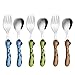 ANNOVA Children's Flatware 6 Pieces Kids Silverware - Stainless Steel Cutlery - 3 x Safe Forks, 3 x Dinner Spoons - Safe Toddler Utensils Without Knives for Lunch Box BPA Free