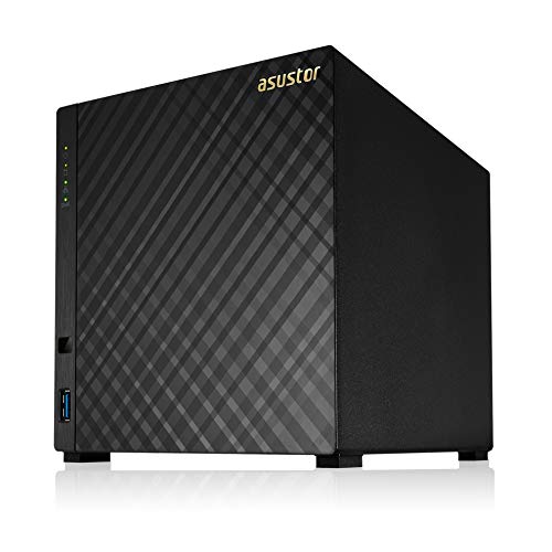 Asustor AS3204T v2 | Network Attached Storage and exFAT Key | 1.6GHz Quad Core, 2GB RAM | Personal Cloud | Home Server (4 Bay Diskless NAS)