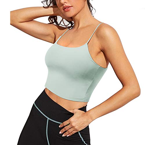Promover Sport-bh’s Dames Fitness Tanktop Gewatteerd Strappy Crop Top met Geïntegreerd Training Rennen Beuglijn Yoga… - Image 3