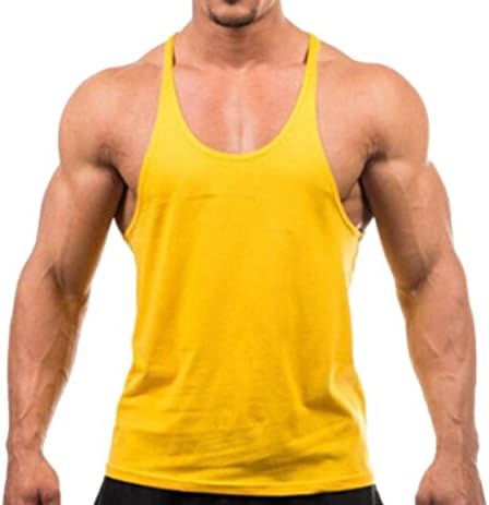 Honey GD Men's Workout Stringer Multi Colored Tank Top Muscle Shirt