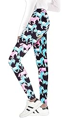 LUOUSE Toddler Girls Stretch Printed Athletic