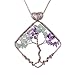 sedmart Tree of Life 7 Chakra Pendant Healing Necklace Gemstone Jewelry
