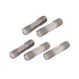 M5x20mm 304 Stainless Steel Double End Threaded Stud Screw Bolt 5Pcs