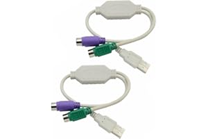 USB to 2X PS2s Adapter Converters for Keyboards and Mouse PS2s to USB Cable for PS2s