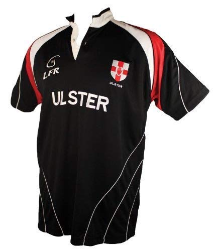 Ulster Rugby Breathable Shirt Black/Red/White Available in Sizes X-Small-3XL, Black/Red/White, X-Large