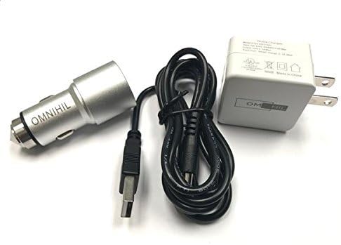 Omnihil 2-Port USB Car Wall Charger Compatible with COBY V-ZON TFDVD7011 7 inch Portable DVD Player