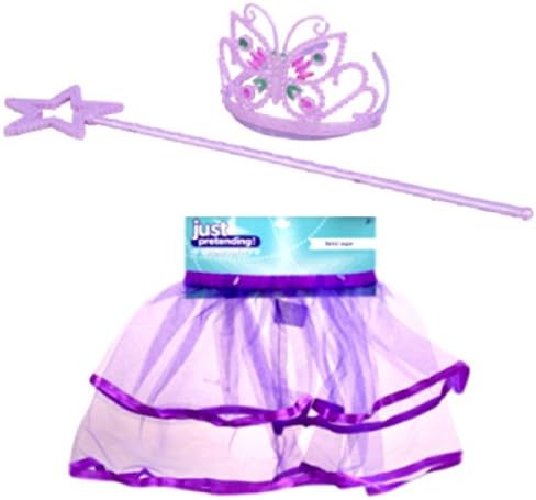 Just Pretending Princess Costume Skirt With Tiara and Wand Purple