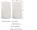 THEA Home Battery Operated LED Flamelss Candles, Artificial Candles Flickering, 2*AA Battery Requirements,Flickering Flameless Candles with 4 HoursTimer.Set of 2 Real Wax LED White Candles