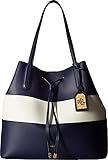 LAUREN Ralph Lauren Women's Dryden Diana Tote Marine/Vanilla/Red One Size