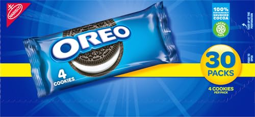OREO CHOCOLATE SANDWICH COOKIES, 30 SNACK PACKS (4 COOKIES PER PACK)
