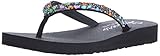 Skechers Cali Women's Meditation-Break Water Flip Flop, Black/Multi, 6 US/6 M US