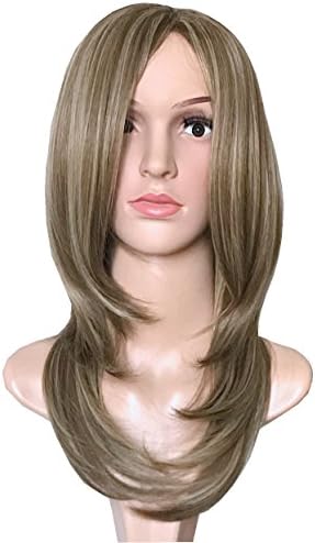 wigbuy Long Layered Shoulder Length Synthetic Hair Fiber Highlight Multicolor for Women (8AH15)