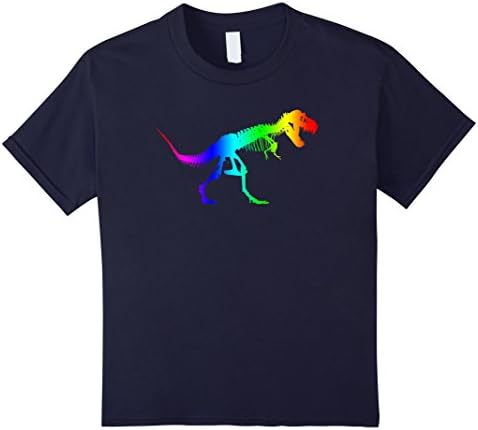unisex-child Dinosaur T-Rex Skeleton Dino Tee Shirt Cool Costume Gift 4 Navy
