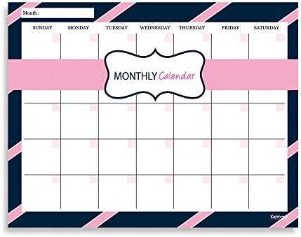 Kahootie Co Monthly Calendar Notepad in Pink/Blue