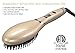 Hair Straightening Brush, pureGLO Ceramic Heating Hair Straightener Brush with Anion Care, Anti Scald Hot Brush with Heat Resistant Glove