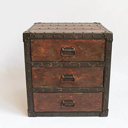 Amazon Com Rivet Metal Side Cabinet Home Kitchen
