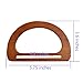 Beautyflier 1 Pair of Solid Wooden Oval Shaped Handles Replacement For Handmade Bag Handbags Purse Handle Charming Frame Canvas Shopping Tote (Light Brown)