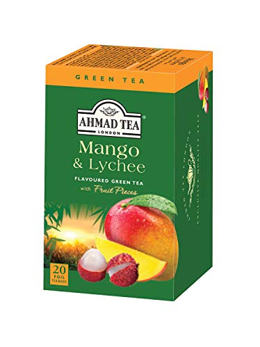 Ahmad Tea Lychee Grüner Tee mit MangoLychee-Geschmack, Mango, 40g (20 Teebeutel) – Bild 3