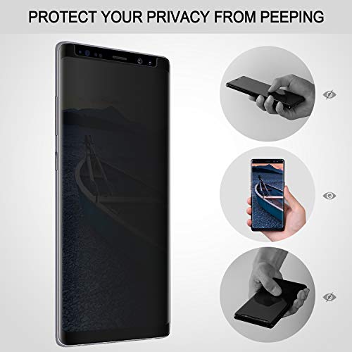 Galaxy Note 8 Privacy Screen Protector, THRIKGOLD 2Way Anti Spy Defender 9H Hardness Case