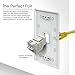 Ethernet Wall Plate, GearIT (10-Pack) 1 Port Cat6 RJ45 Wall Plate Keystone Jack, White (GI-PL-WH-1PT-10PK)