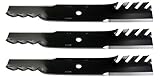 USA Mower Blades (3 MB022BP Toothed High-Lift for Bad Boy 038000300 Jacobsen 390665 Length 18 in. Width 2-1/2 in. Thickness .203 in. Center Hole 5/8 in. 36 in. 52 in. 54 in. Deck