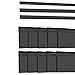 Proslat 88105 Heavy Duty PVC Slatwall Garage Organizer, 8-Feet by 4-Feet Section, 10 Panels, Charcoal (Dark Grey)