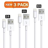 HiPhone xi-185-cable Lightning to USB Certified, (Heavy Duty) iPhone Charging Cable iPad Charger for Apple iPhone 7/6/6S/Plus/SE/iPad Mini/Air/Pro/iPod, Compatible with iOS 10