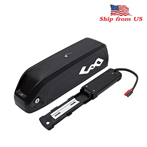 Co-well Ebike Battey, 48V 17.5AH Lithium Electric Bicycles Battery with Charger, USB Port, Safe Lock