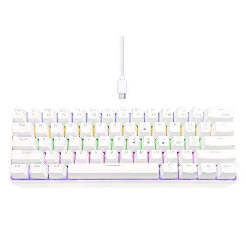 DGG 60 Percent Compact Mechanical Gaming Keyboard,Wired 61 Key RGB Mini