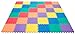 Non-Toxic Rainbow Foam Wonder Mats w/Blue Edges: Non-Recycled Quality & Waterproof Extra Thick 36 Pieces 6 Colors