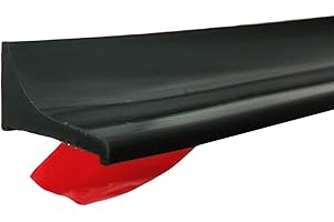 YNOTUS 67Inch Water Barrier For Sink,Kitchen Splash Guard,Shower Corner Water Guard For Bathtub Edge,Silicone Collapsible Water Dam Strip For Countertop,Frameless Shower Water Stopper Black