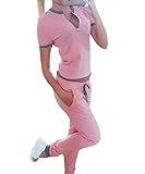Akery Womens Sports Suit Casual Hoodies Sweatshirt and Sweat Pants Set