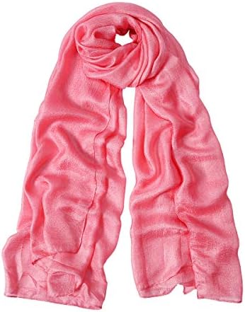 Sangbo Large Soft Silky Lightweight Solid Color Wrap Scarf Shawl For Women