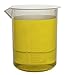 5 Piece Premium Laboratory Plastic Beaker Set, Made of High Clarity Polypropylene with Raised Graduations, 50 mL, 100 mL, 250 mL, 500 mL, and 1000 mL (Autoclavable)