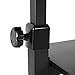 Wooden Mobile Standing Computer Work Station Desk Adjustable Height Rolling Presentation Cart Office Home Use (Black)