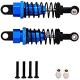 ZYCST 2PCS Alloy Aluminum Shock Absorber Replacement Upgrade Parts for WLtoys 1/18 RC Car A949 A959 A969 A979 K929 A959-b A969-b A979-b K929-b Metal Upgrade Accessories (Blue)