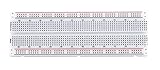 BB830 Solderless Plug-in BreadBoard, 830 tie-Points, 4 Power Rails, 6.5 x 2.2 x 0.3in (165 x 55 x 9mm)
