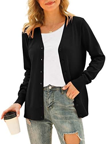 Basic Knit Cardigan Sweater Clothing 