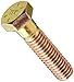 Steel Hex Bolt, Grade 8, Zinc Yellow-Chromate Plated Finish, Hex Head, External Hex Drive, Meets ASME B18.2.1/SAE J429, 4