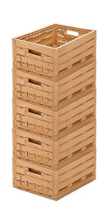 5 STK fruta caja - Almacenamiento caja madera diseño manzana caja 400 x
