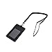 Slim Credit Card Holder Wallet Mens Women Leather Id Card Case Neck Wallet Pouch (Black)