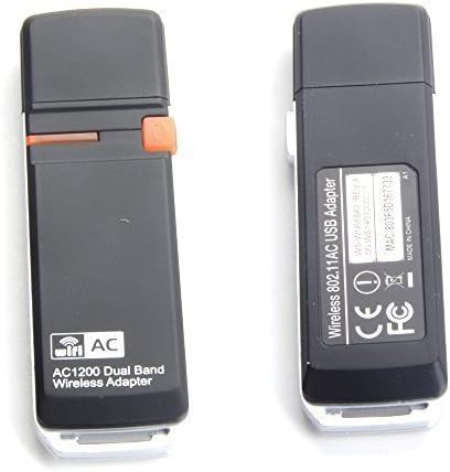 TRiver 802.11 AC 1200Mbps 2.4G&5G Dual Band Concorent Wi-Fi Adapter; 2.4G 2T2R 300 Mbps + 5G 2T2R 867 Mbps USB 3.0 Wi-Fi Dongle For Mac Windows Linux and Other Device